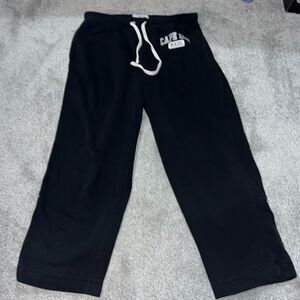 Cuffy's worn old Black Drawstring Fleece Sweatpants Coastal Cape COD MA XL mens